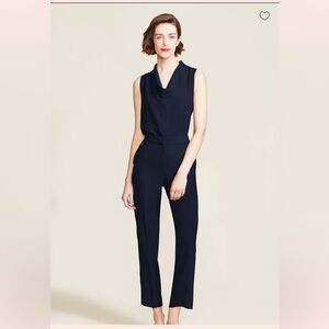 Pearl by Lela Rose Fluid Crepe Erin Pant Navy Size 10